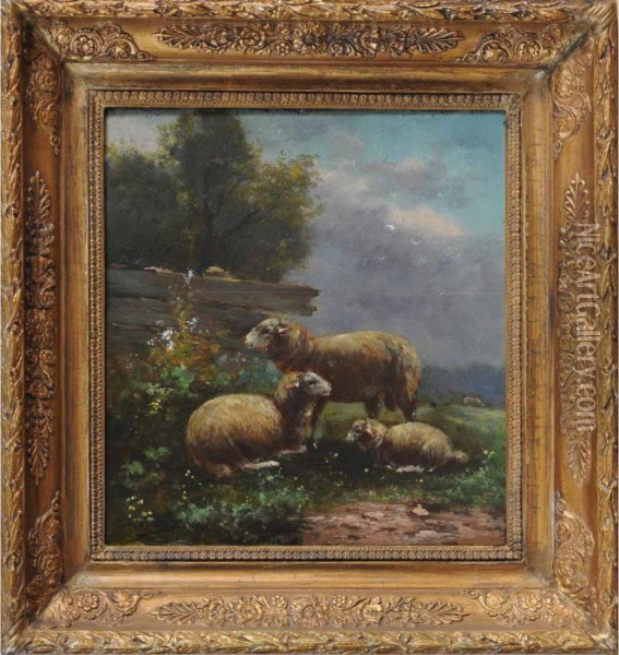 Les Moutons Oil Painting - Henry Schouten