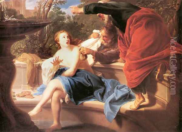 Susanna and the Elders Oil Painting - Pompeo Gerolamo Batoni