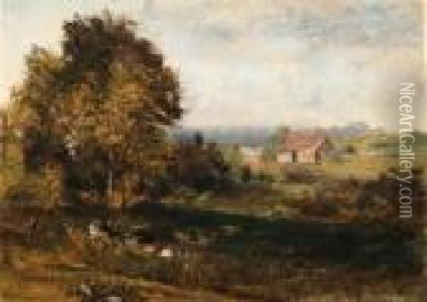 Autumn Landscape Oil Painting - Alexander Helwig Wyant