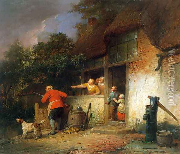 The Old Hunter Oil Painting - Ferdinand de Braekeleer