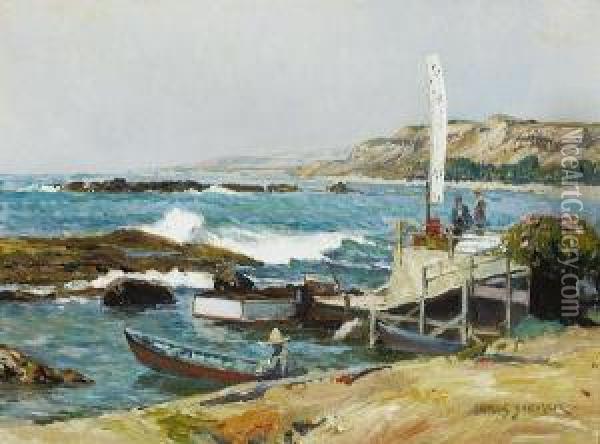 Sunshine On The Pier Oil Painting - Christian Siemer