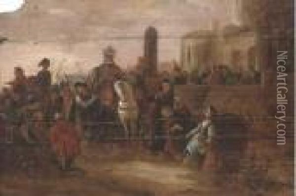 A Triumphal Entry Into A City Oil Painting - Jacob Willemsz de Wet the Elder