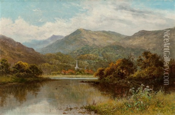 Near Lake Windemere Oil Painting - Henry H. Parker