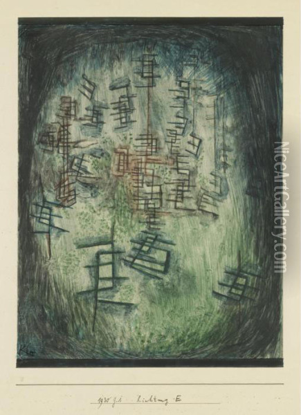 Lichtung E (clearing E) Oil Painting - Paul Klee