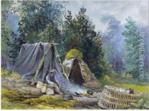The Peat Maker Oil Painting - Ellen Vernon
