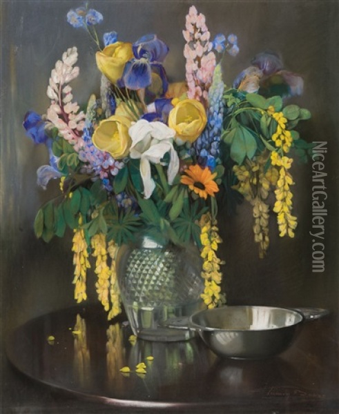 Bouquet Joyeux Oil Painting - Firmin Baes