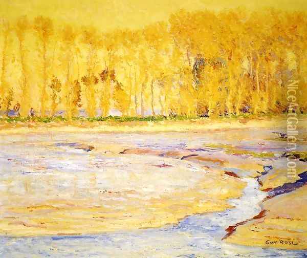 Low Tide Honfleur Oil Painting - Guy Rose