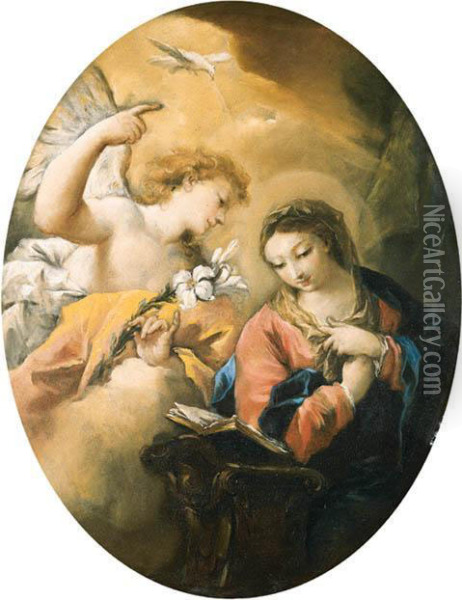 The Annunciation Oil Painting - Giovanni Antonio Guardi