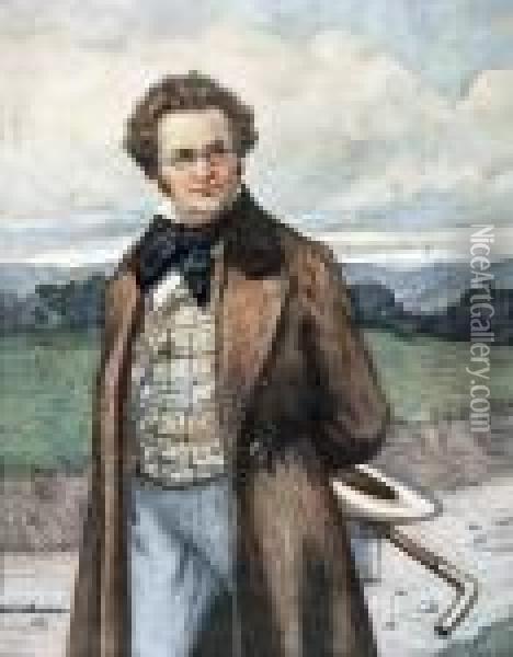 Franz Schubert: Einspaziergang Oil Painting - Otto Nowak