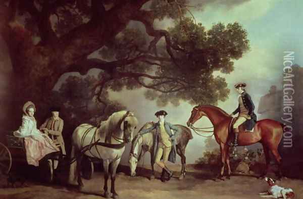 Melbourne and Milbanke Families Oil Painting - George Stubbs