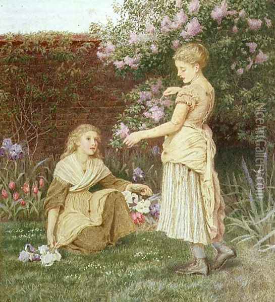 In a Garden Oil Painting - Constance Phillott