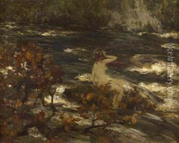 River Nymph Oil Painting - William Stewart MacGeorge