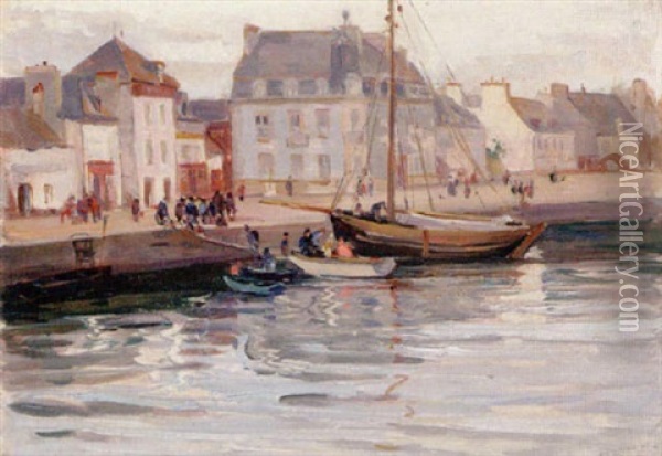 Concarneau, Brittany Oil Painting - Robert Hope