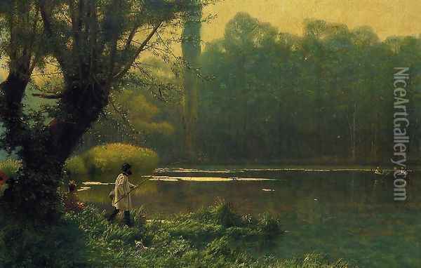Summer Afternoon on a Lake Oil Painting - Jean-Leon Gerome