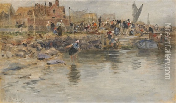 Fiskelage Oil Painting - Wilhelm von Gegerfelt