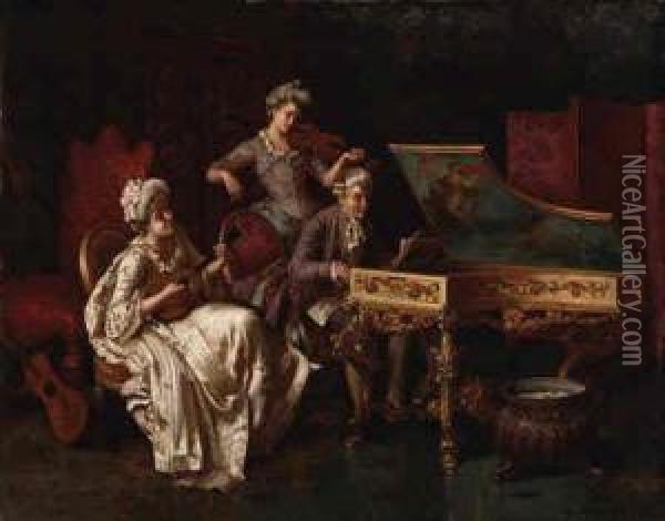 The Recital Oil Painting - Pio Ricci