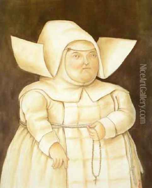 Mother Superior 1996 Oil Painting - Fernando Botero