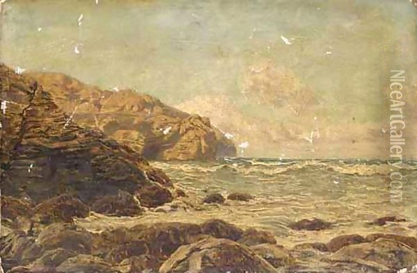 St. Agnes Point Oil Painting - John Edward Brett