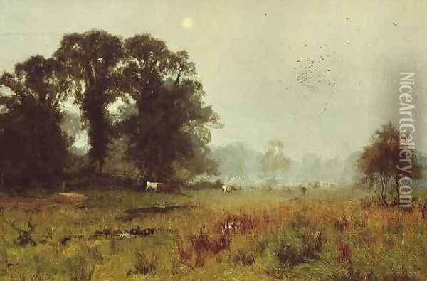 Misty Morning Oil Painting - Edward Wilkins Waite