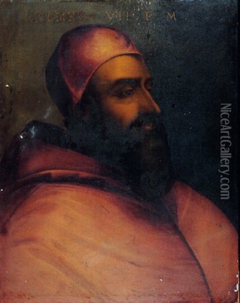 Portrait Du Pape Clement Vii Oil Painting - Sebastiano Del Piombo