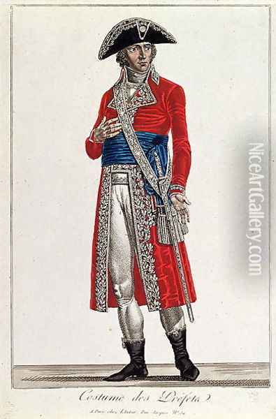 Costume of a Prefect during the First Empire, c.1800-05 2 Oil Painting - Alexis Chataigner