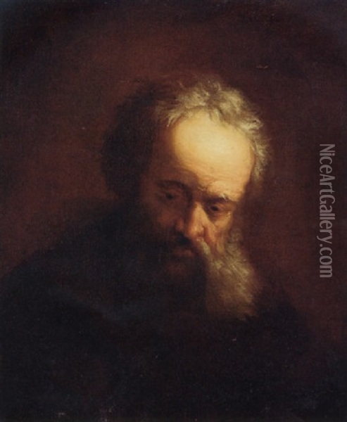 A Tronie Of An Old Man With A Beard Oil Painting -  Rembrandt van Rijn