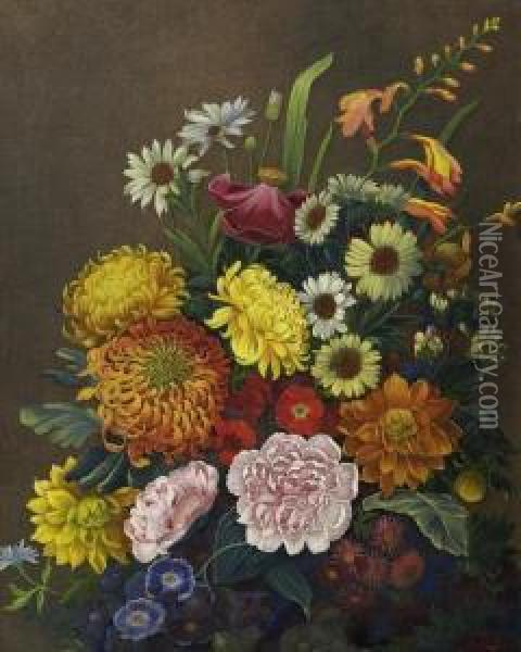Flower Still Life Oil Painting - Clara Von Sivers