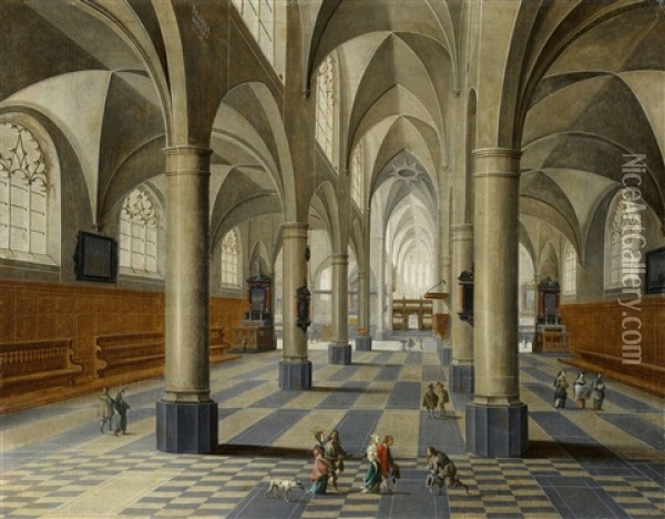 Interieur Der Sint Joriskerk In Antwerpen Oil Painting - Peeter Neeffs the Elder