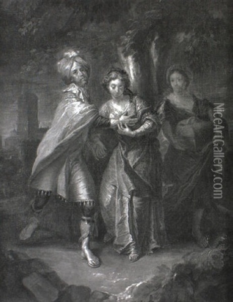 Lot And His Daughters Fleeing Sodom Oil Painting - Johann Nepomuk de LaCroce