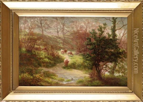 In Birkham Woods, Knaresborough, Yorkshire Oil Painting - William Mellor