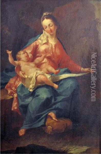 Madonna Con Bambino Oil Painting - Giambettino, Giov. Cignaroli B