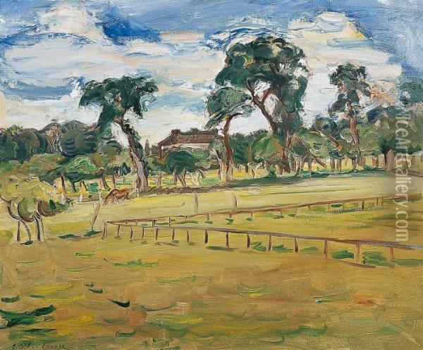Prairie Et Manoir Normand Oil Painting - Emile-Othon Friesz