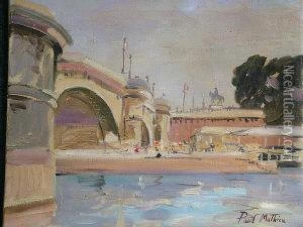 Le Pont Neuf, Paris Oil Painting - Paul Mathieu