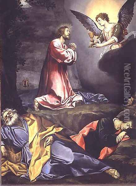Christ in the Garden of Gethsemane Oil Painting - Filippo Tarchiani