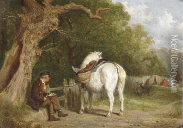 The Poacher's Lunch Oil Painting - Martin T. Ward
