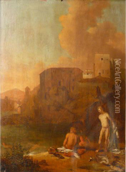 La Baignade Oil Painting - Nicolaes Maes