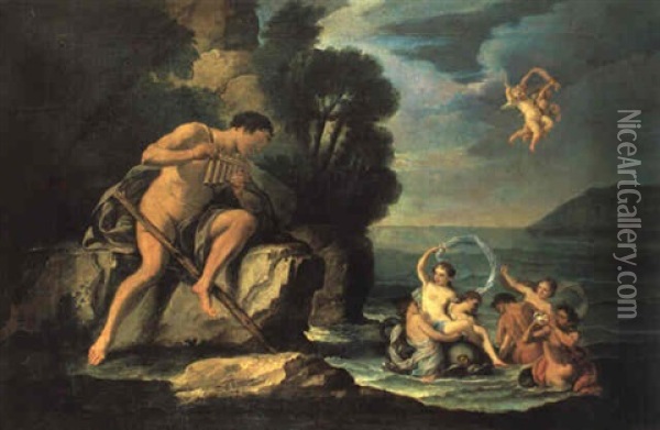 Acis, Galatea Und Polyphem Oil Painting - Francesco Albani