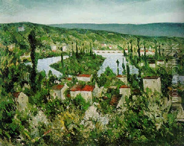 Landscape, Provence Oil Painting - Christopher Richard Wynne Nevinson