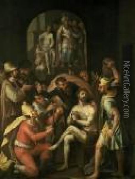 Van: Die Verspottung Christ Oil Painting - Pieter Aertsen