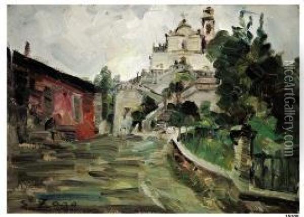Strada Verso Il Santuario Oil Painting - Erma Zago
