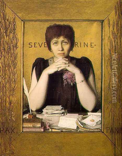 Mme. Severine 1895 Oil Painting - Louis Welden Hawkins