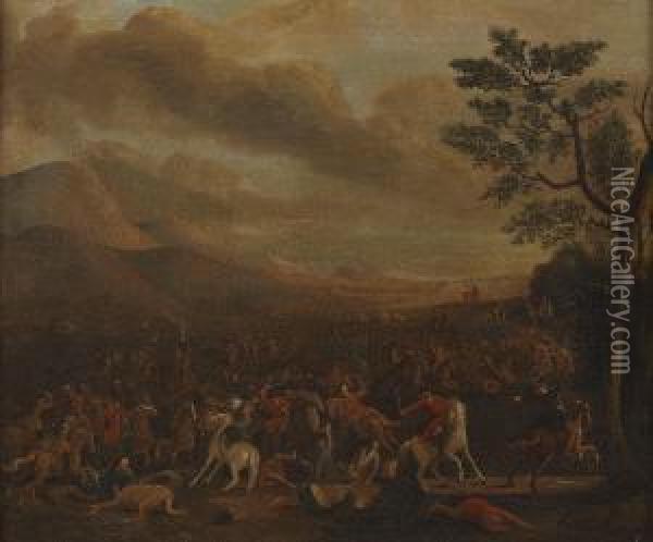 The Siege Of Vienna Oil Painting - Adam Frans van der Meulen