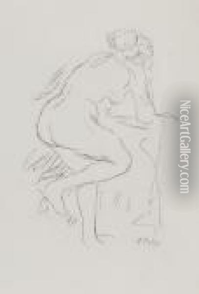 Nude Oil Painting - Auguste Rodin