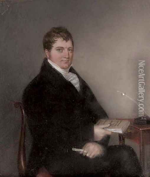 Portrait of a gentleman Oil Painting - John Raphael Smith