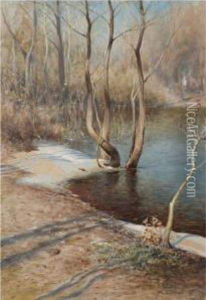 Early Spring At Abramtsevo Oil Painting - Isaak Ilyich Levitan