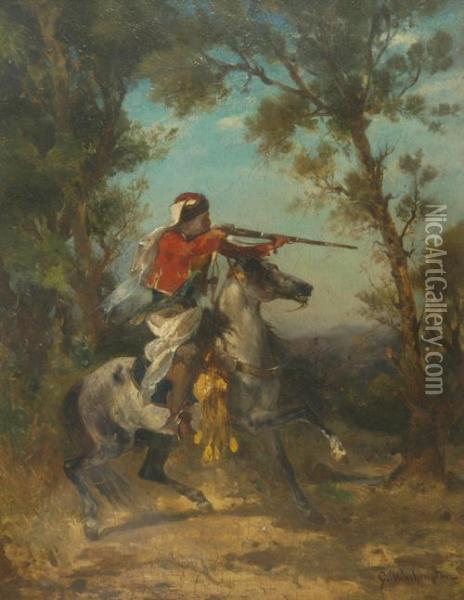 Arabo A Cavallo Oil Painting - Georges Washington