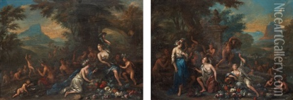 Bacchanal (pair) Oil Painting - Victor Honore Janssens