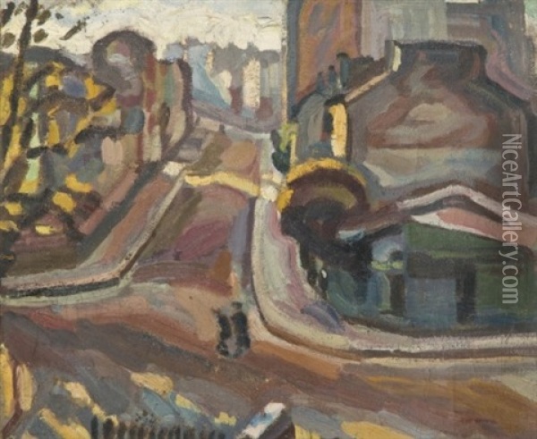 Porte Du Pre-saint-gervais - Ou Rue D'haxo Oil Painting - Maurice Albert Loutreuil