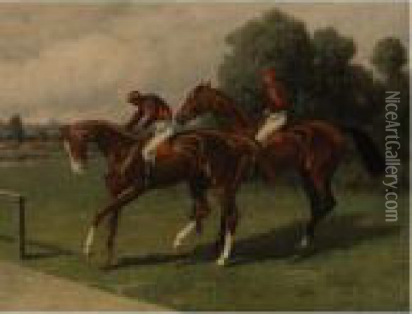 Potomac And Masher, Owned By The Hon. August Belmont Oil Painting - Henry Stull