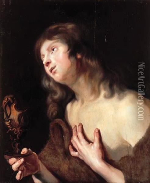 Saint John The Evangelist Oil Painting - Sir Anthony Van Dyck